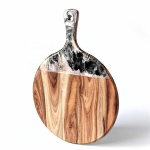 Postre Charcutería Pastelería Charcutería Tabla de resina epoxi y tabla de cortar de madera de acacia Tabla de cortar queso elegante de la India - Product Image 1