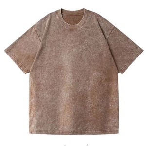 Conception d'impression personnalisée Streetwear t-shirts surdimensionné Vintage lavé hommes t-shirts graphiques vêtements décontractés lavage à l'acide t-shirt hommes - Product Image 4