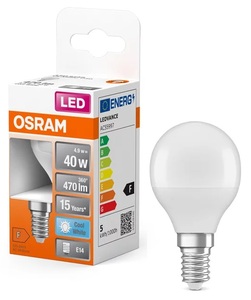 Lampada LED Sferica E14 5W 4000K 470Lm (Osram 4058075430815) - Product Image 1