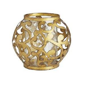 Portavelas de Metal Color Dorado con Campana de Vidrio, Tamaño y Forma Personalizados para Bodas y Uso Doméstico - Product Image 5