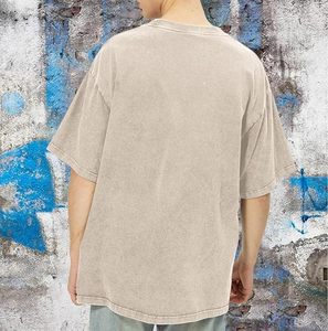 Camiseta Unisex de Verano Transpirable de 260 GSM 100% Algodón, Corte Regular, con Logotipo Personalizado, Hombros Caídos, al por Mayor - Product Image 4