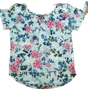 Qualité dames été mi-longueur tenue décontractée à manches courtes col rond 100% coton doux confortable écologique respirant - Product Image 1