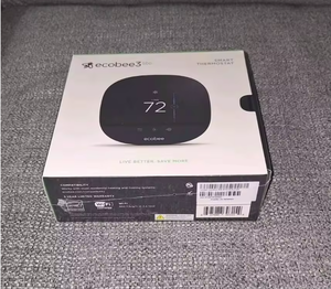 VENDITORE VERIFICATO Termostato Intelligente Ecobee3 Lite Nero in Silicone e Plastica Sigillato in Fabbrica Garanzia di 3 Anni Prodotto in Colorado - Product Image 1