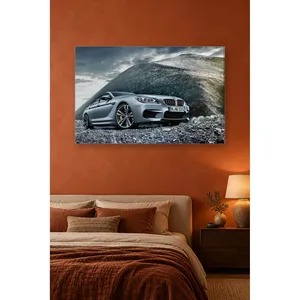 Impression sur toile Fida Silver BMW M6 Gran Coupe devant Rocky Hill - Product Image 5