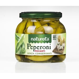 Pimientos Picantes en Salmuera Natureta, 480g x 6 Unidades, Sin Conservantes, en Envase de Vidrio - Product Image 1