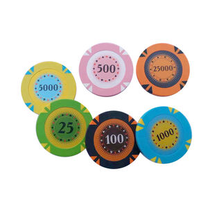 Vente en gros de jetons de poker en argile de qualité casino 14gm avec logo personnalisé, y compris plateau pour le divertissement et les jeux de casino - Product Image 1