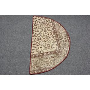 พรมวินเทจ ขนาด 2.5x1.4 ฟุต (75x44 ซม.) สีน้ำตาล ลายอิคัต พรมตุรกี - Product Image 3