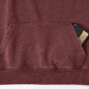 Sweat à capuche en coton vintage décontracté pour hommes Couleur unie 2025 Sweat-shirt avec fermeture à glissière Technique délavée pour la saison d'hiver - Product Image 5