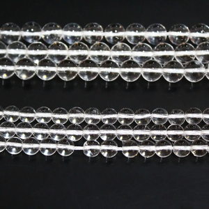 Perles de pierres précieuses rondes lisses en cristal de quartz naturel à 100 % de 4 mm, bijoux provenant d'un fournisseur indien, vente en gros, personnalisation disponible - Product Image 3