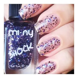 MI-NY ITALIAN BRAND SHOCK COLLECTION 4 FREE NAIL POLISH NON TOXIC COLOR NAME: VIOLET PASSION SIZE 11 ML