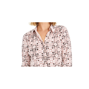 Polo da Donna Charter Club a Maniche 3/4 Rosa, Vestibilità Slim, Stile Casual con Logo, Traspirante, in Maglia, Taglia XS - Product Image 2