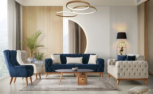 Gran oferta, juego de sofá convertible de tres asientos Colchester, muebles para el hogar de alta calidad de Material de tela de Turquía - Product Image 2