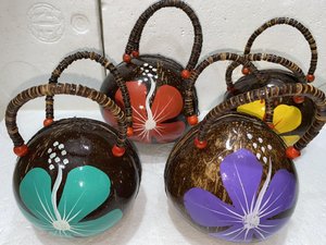 Vente chaude sac de coquille de noix de coco naturelle/nouvelle mode de conception pour la coquille de noix de coco faite à la main au Vietnam 100% de coquille de coco - Product Image 4