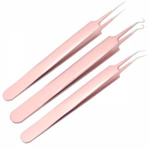 แหนบสำหรับต่อขนตา,แหนบถอนขนตาติดโลโก้ตามสั่งทำจากสเตนเลสสตีลดีไซน์2022New - Product Image 5