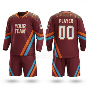 Service OEM personnalisé Ensemble d'uniformes de hockey sur glace Maillot sublimé Shorts Équipe professionnelle Écologique Séchage rapide Respirant - Product Image 4