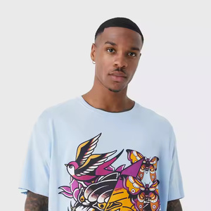 Camiseta de gran tamaño cuadrada en blanco de alta calidad, ropa de calle, camiseta para hombre, camiseta personalizada con logotipo gráfico para hombre - Product Image 3