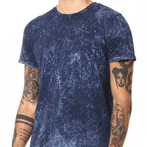 2024 nova moda camisetas masculinas camisas de lavagem ácida de manga curta serviços oem de verão