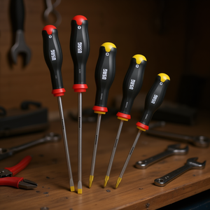 <b>Set</b> of 5 USAG <b>Screwdrivers</b> for PHILLIPS Slotted & Cross Recessed Screws - Product Image 3