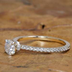 Bague en diamant de laboratoire, or, simple et élégante, 0,50 ct, taille brillant, pour femme, unisexe, mariage, fiançailles, anniversaire, fête, haute qualité - Product Image 3