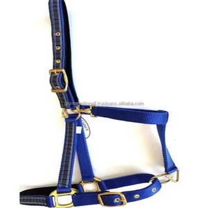 Hot Selling Horse Racing Products Premium <b>Thick</b> Nylon Webbing Nylon Horse Halter in Many Colors and Sizes With Brass Fittings - Product Image 3