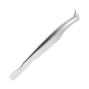 Pinzas de extensión para pestañas quirúrgicas RS, volumen de pestañas, Etiqueta Privada, Punta dentada duradera de acero inoxidable antimagnético, 10mm - Product Image 5