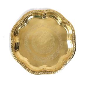 Fabricant Puja Thali en laiton fait à la main avec bol de table décoratif en alliage de fleurs - Product Image 5