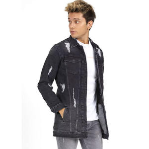 Chaqueta Vaquera Personalizada de Moda Flyingkick Enterprises, Lavado Ácido, Estilo Vintage Desgastado, Estilo HIGH STREET, Venta al Por Mayor para Hombre - Product Image 4