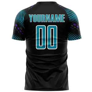 Camiseta de fútbol de poliéster, camisetas de fútbol de manga corta, material liso, etiqueta personalizada, las mejores características, camiseta de fútbol de alta marca - Product Image 4