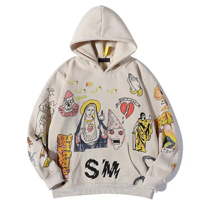 เสื้อฮู้ดผ้าฟลีซกันหนาวสำหรับผู้ชายโอเวอร์ไซส์ผ้ากราฟฟิตีมี2023ออกแบบได้ตามที่ต้องการดีไซน์ล่าสุด - Product Image 6