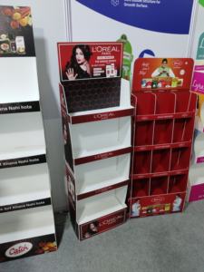 UP <b>Display</b> <b>Racks</b> Made From Recylcable pp Honeycomb Panel Washable Iso 9001:2015 Certified Food Grade Materials - Product Image 2