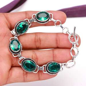 Apatite Quartz Ovale Gemstone Bangle & Bracelet Bijoux fait à la main de haute qualité Multi Stone Statement Apatite Quartz Bracelet - Product Image 4