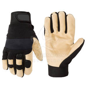 Gants de travail en cuir de sécurité à bas prix avec logo personnalisé Gants de travail en cuir pour hommes pour la sécurité des mains - Product Image 1