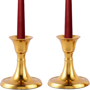 Antique CO Tapered 4 Inch Gold Metal <b>Candle</b> Stand Home Decoration for Easter Thanksgiving Birthday Occasions-<b>Bulk</b> Business Only - Product Image 1