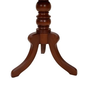 Table d'appoint ronde classique en bois avec base élégante et finition en acajou naturel pour la décoration d'angle du salon à la maison - Product Image 6