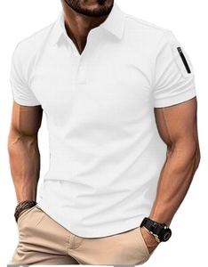 Camiseta de manga corta informal de talla grande para hombre, logotipo personalizado, tela transpirable, Golf comprimido para diseño de impresión, venta al por mayor - Product Image 5
