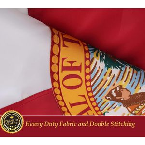 TOPFLAGS 5x8 Outdoor Florida for State <b>Flag</b> Embroidered Heavy Duty Cotton Silk Sewn Stripes with 3 Brass the Sunshine for State - Product Image 6