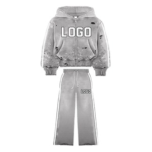Chándal de talla grande para mujer, diseño nuevo, con capucha, estampado, patrón sólido, invierno, precio al por mayor 2025 - Product Image 4