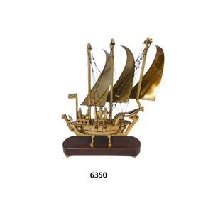 Pièce maîtresse décorative de bateau en laiton de haute qualité Offre Spéciale avec base en bois pour la décoration de la maison et du bureau - Product Image 4