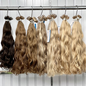 Wholesale Natural Wavy <b>Tape</b>-In Hair Extensions Raw Russian Human Hair Lightweight Premium Remy Hair <b>Machine</b> Double Weft Dyed - Product Image 4