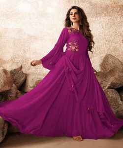 Tendencia Nueva llegada Último diseñador Ropa de fiesta de moda Vestido de longitud de harina para mujeres indias Hermoso Color negro ApparelGarment - Product Image 2