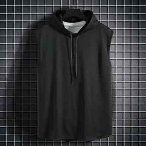 Camiseta sin mangas de algodón 100% de alta calidad para hombre, chaleco informal de talla grande sin mangas de punto de gran tamaño transpirable con lavado ácido de 230G para verano - Product Image 6