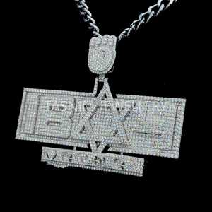 Hip Hop plata personalizada Iced VVS Moissanite colgante letra cubana joyería para hombres para Christian - Product Image 2