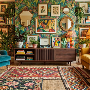 Console multimédia de style moderne de haute qualité 100% bois de teck Salon Chambre Appartement Hôtel Meubles - Product Image 1