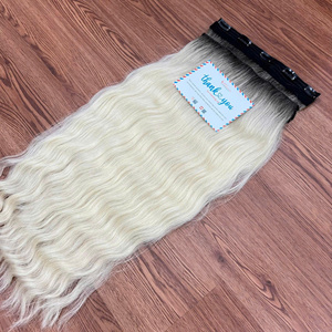 Vente en gros d'extensions de cheveux vietnamiens 100% humains Soyeux Vague Droite Clip-In Remy Tissage sans couture Tissage de cheveux teints - Product Image 3