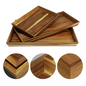 Luxury Carved Bamboo Tea Tray Handmade Premium <b>Foldable</b> Single Bohemian Dishwasher Safe Living Room Tableware Beverage Bulk - Product Image 1