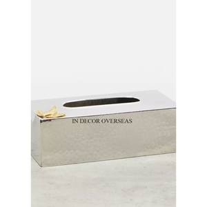 Porte-serviettes en métal de qualité supérieure poli brillant argenté avec fleurs de lys Cala plaquées or Fournitures pour la maison et l'hôtel - Product Image 5