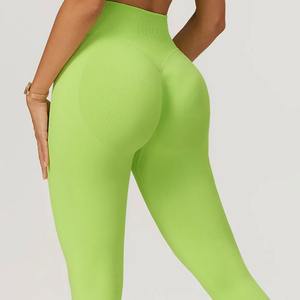 Leggings de cintura alta para mujer, pantalones de Yoga sin costuras para levantar glúteos, cintura elástica, diamantes de imitación, cintura con logotipo lavado teñido con lazo - Product Image 2