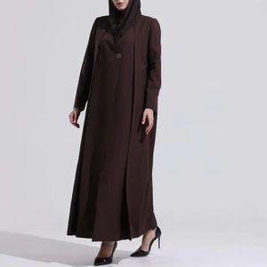 Abayas pour la mode modeste avec des motifs uniques de créateurs, en soie anti-froissement, vêtements de prière musulmans traditionnels - Product Image 5