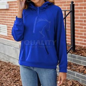 เสื้อฮู้ดมีซิปครึ่งตัวสำหรับผู้หญิงเสื้อผ้าแนวสตรีทสไตล์ลำลอง - Product Image 2