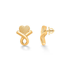 <b>Rose</b> <b>Gold</b> Butterfly <b>Stud</b> <b>Earrings</b> for Kids with Diamond Zircon Pearl Accents - Product Image 3